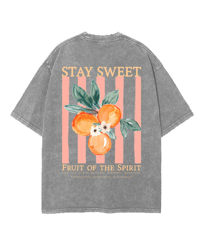 Fruit Of The Spirit Double Sided Unisex Washed Christian T-shirt