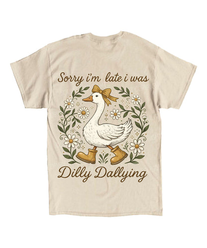 Sorry I’m Late, His Timing Not Mine Double Sided Unisex Cotton Christian T-Shirt