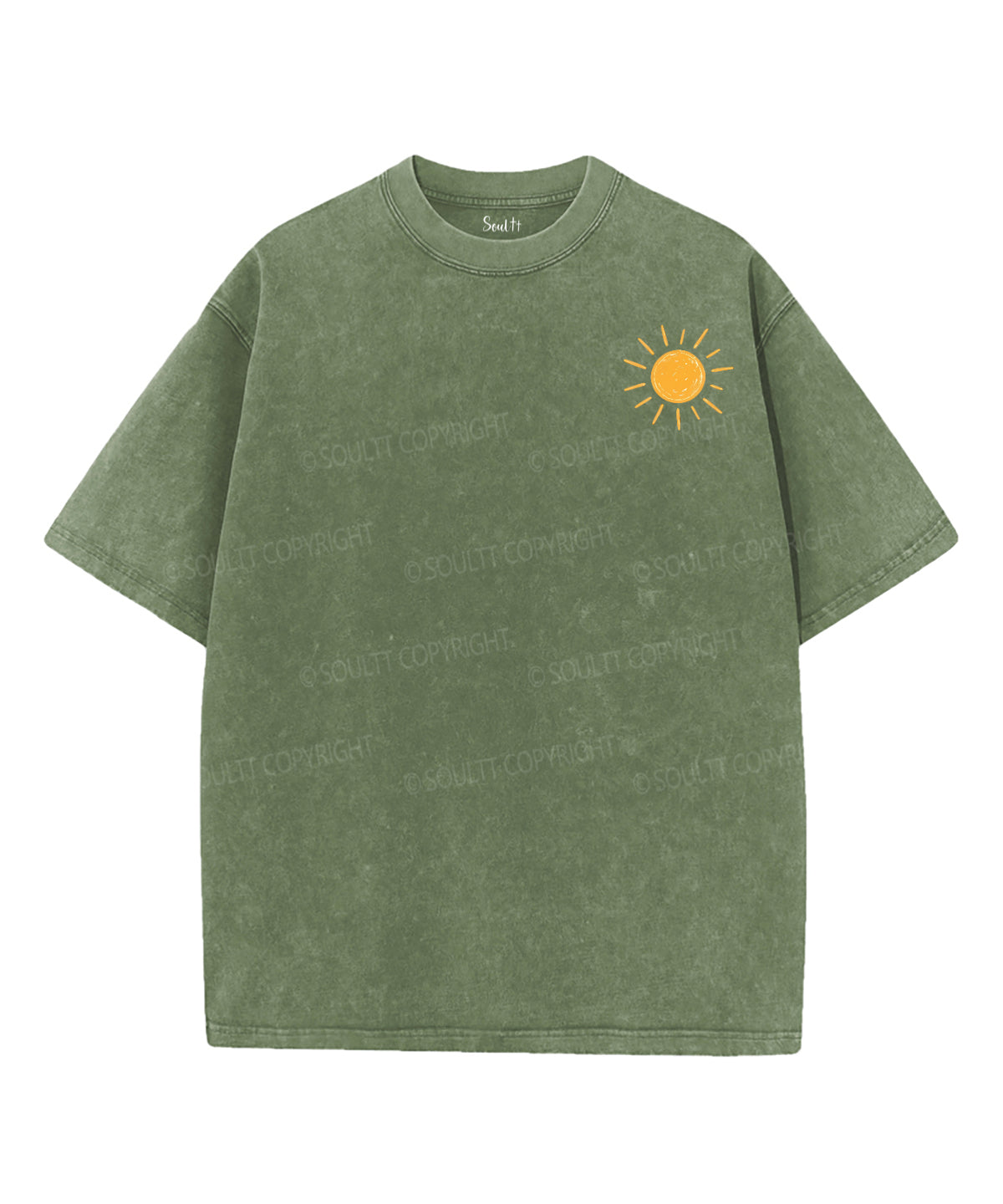Sunshine And Jesus Double Sided Unisex Washed Christian T-shirt