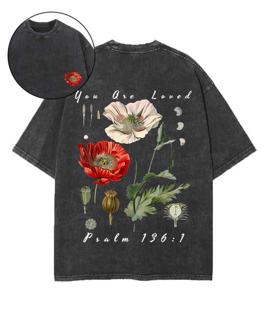 You Are Loved Double Sided Unisex Washed Christian T-shirt