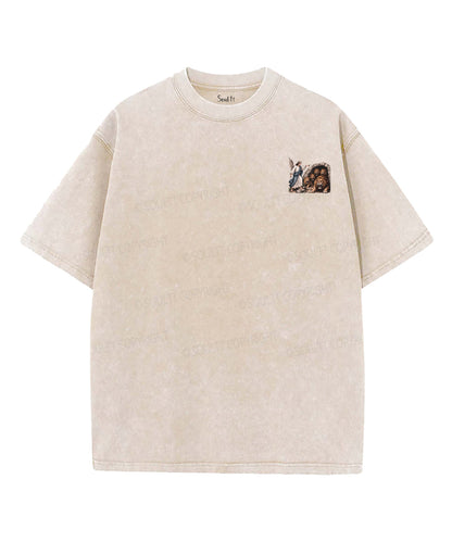 We're Taming Lions Double Sided Unisex Washed Christian T-shirt