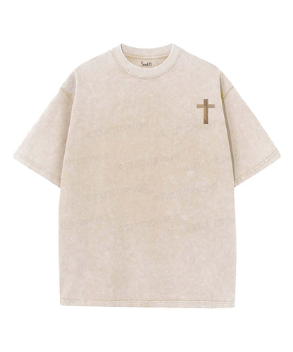 We Love Because He First Loved Us Double Sided Unisex Washed Christian T-shirt