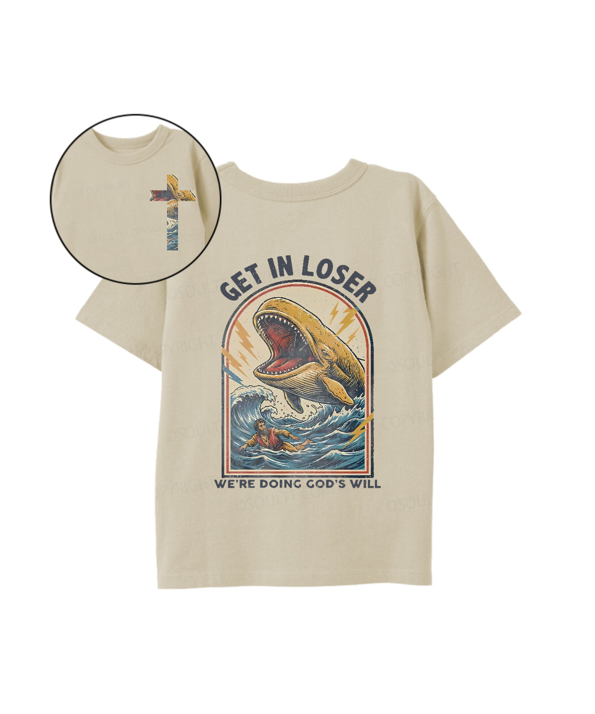 Kids We're Doing God's Will Double Sided Cotton Christian T-shirt
