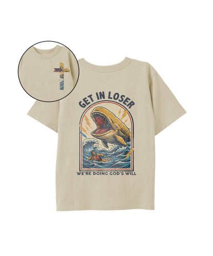 Kids We're Doing God's Will Double Sided Cotton Christian T-shirt