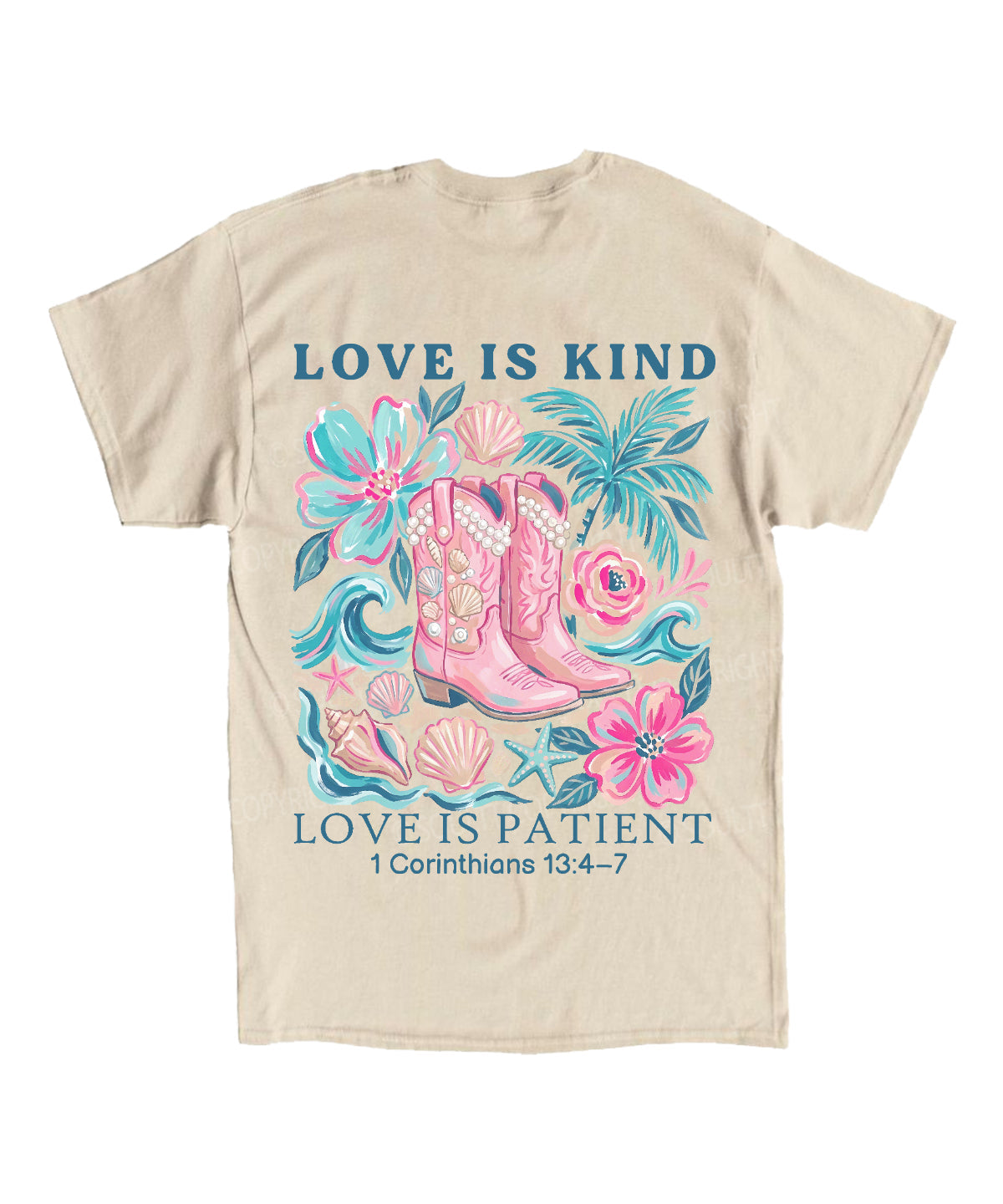 Love Is Kind Double Sided Unisex Cotton Christian T-Shirt