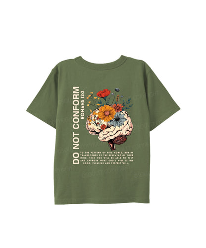 Kids Do Not Conform Double Sided Cotton Christian T-shirt