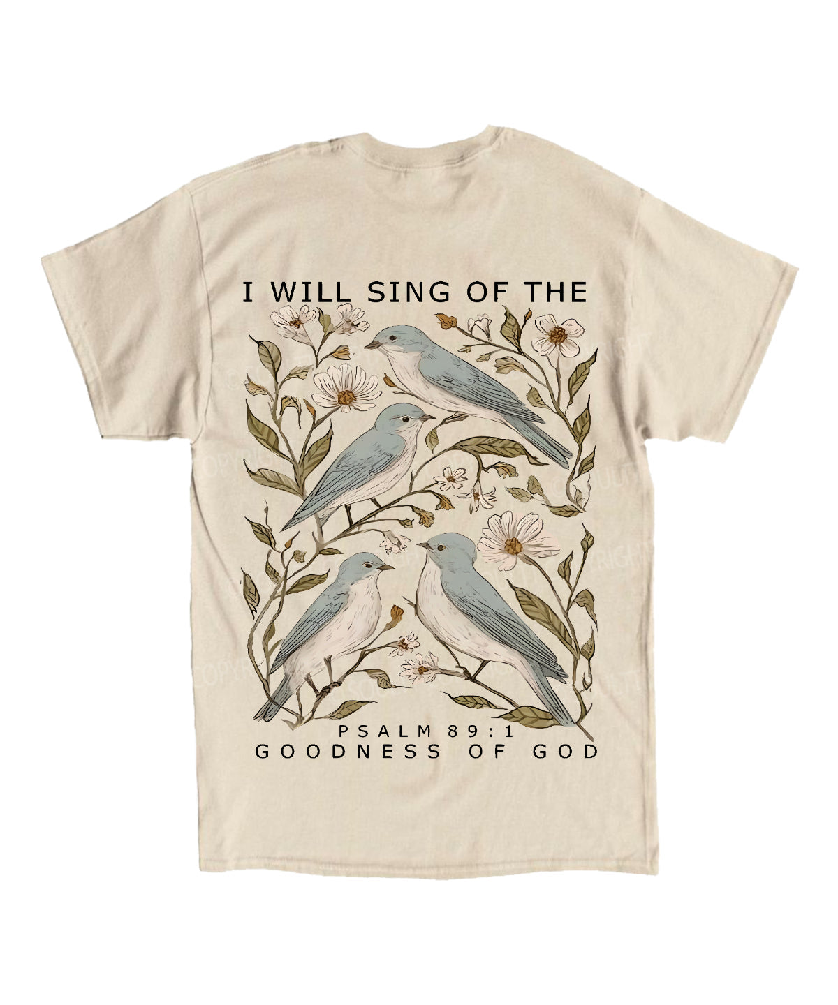 I Will Sing Of The Goodness Of God Double Sided Unisex Cotton Christian T-Shirt