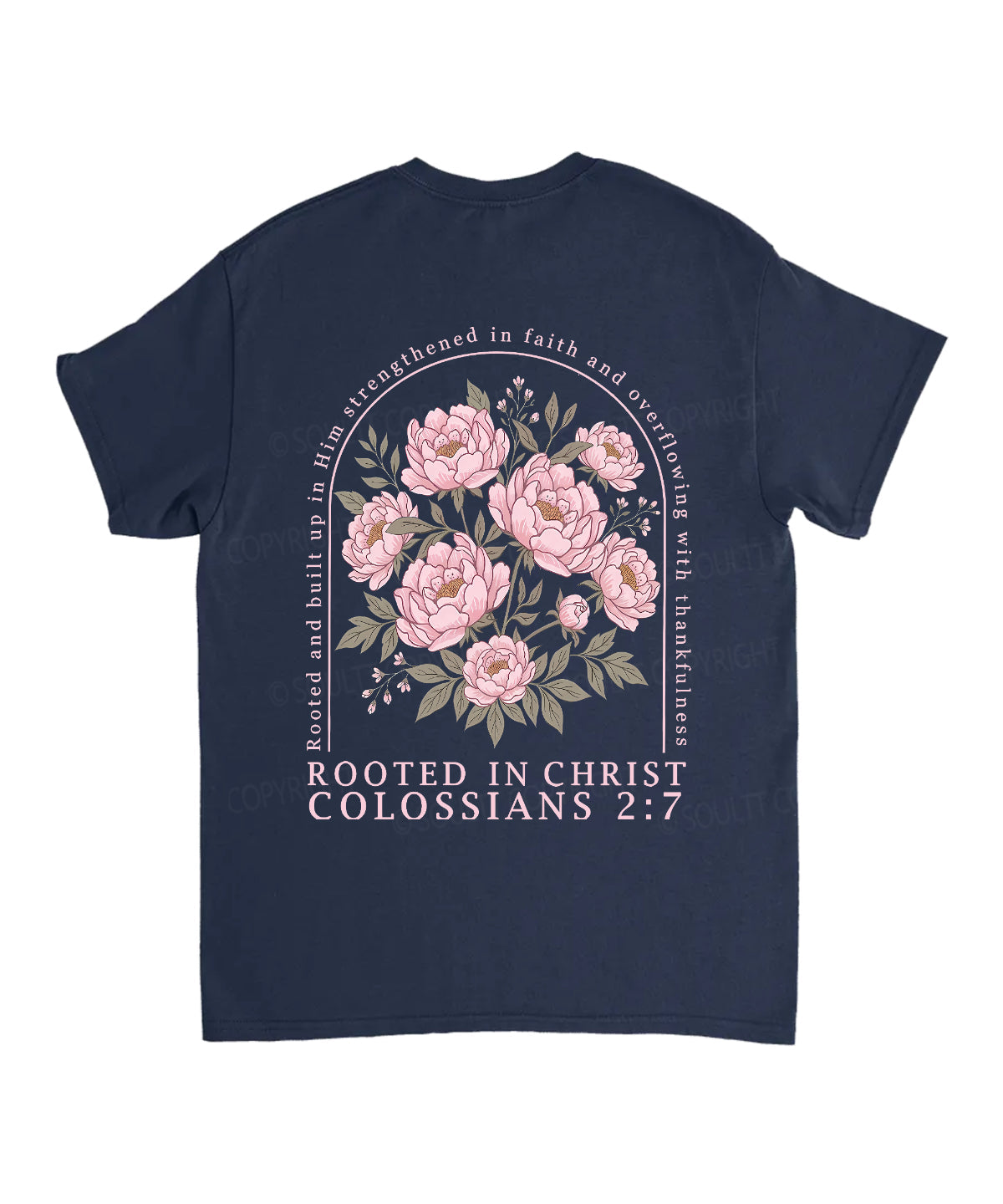 Rooted In Christ Double Sided Unisex Cotton Christian T-Shirt