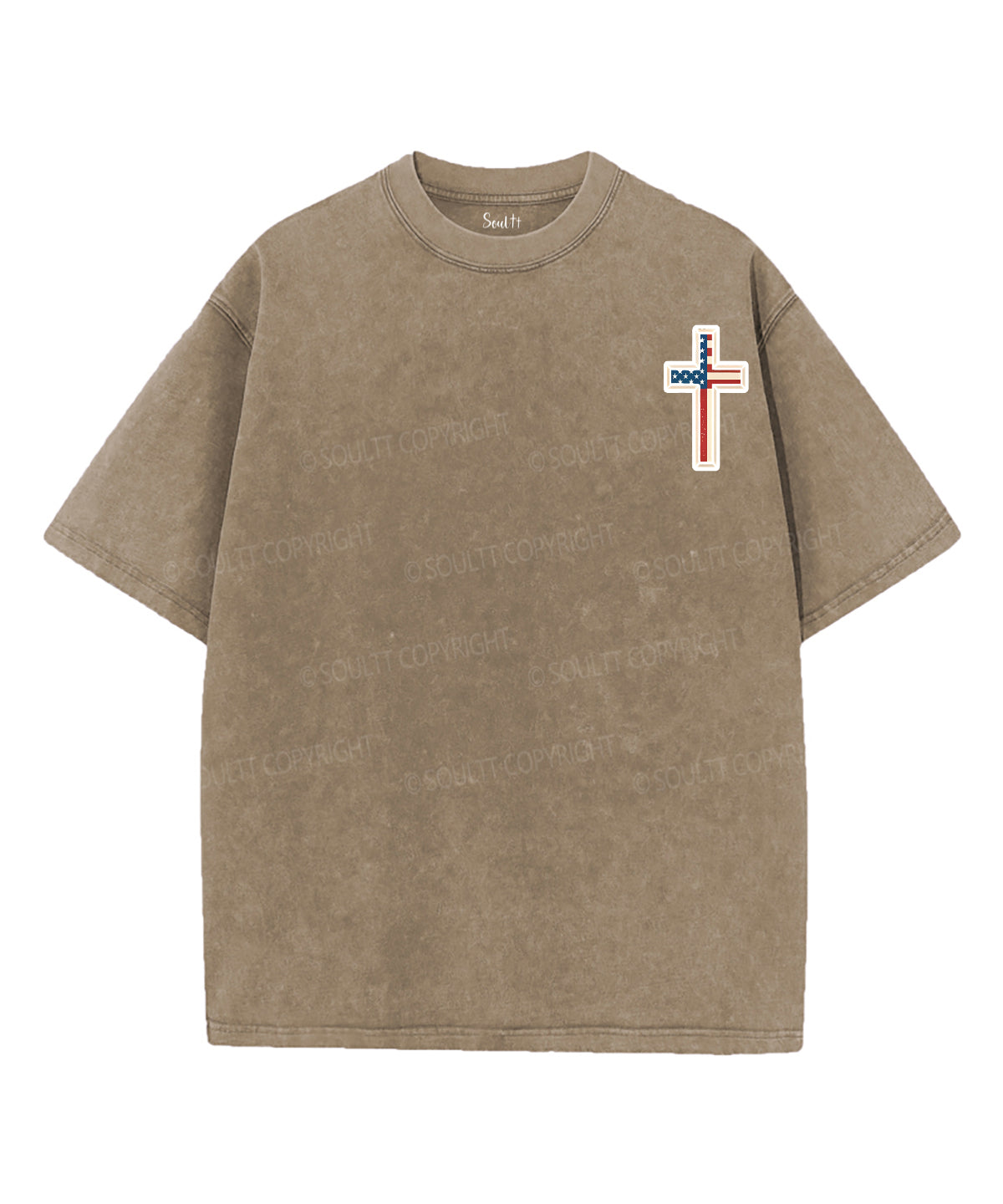 Hooked On Jesus Double Sided Unisex Washed Christian T-shirt