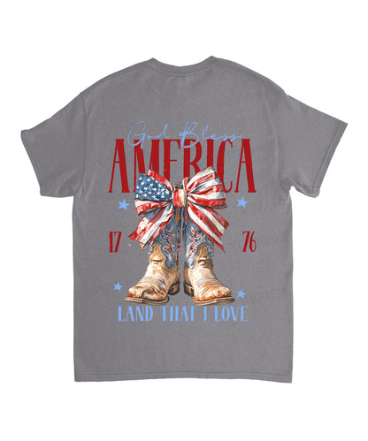 God Bless America Double Sided Unisex Cotton Christian T-Shirt