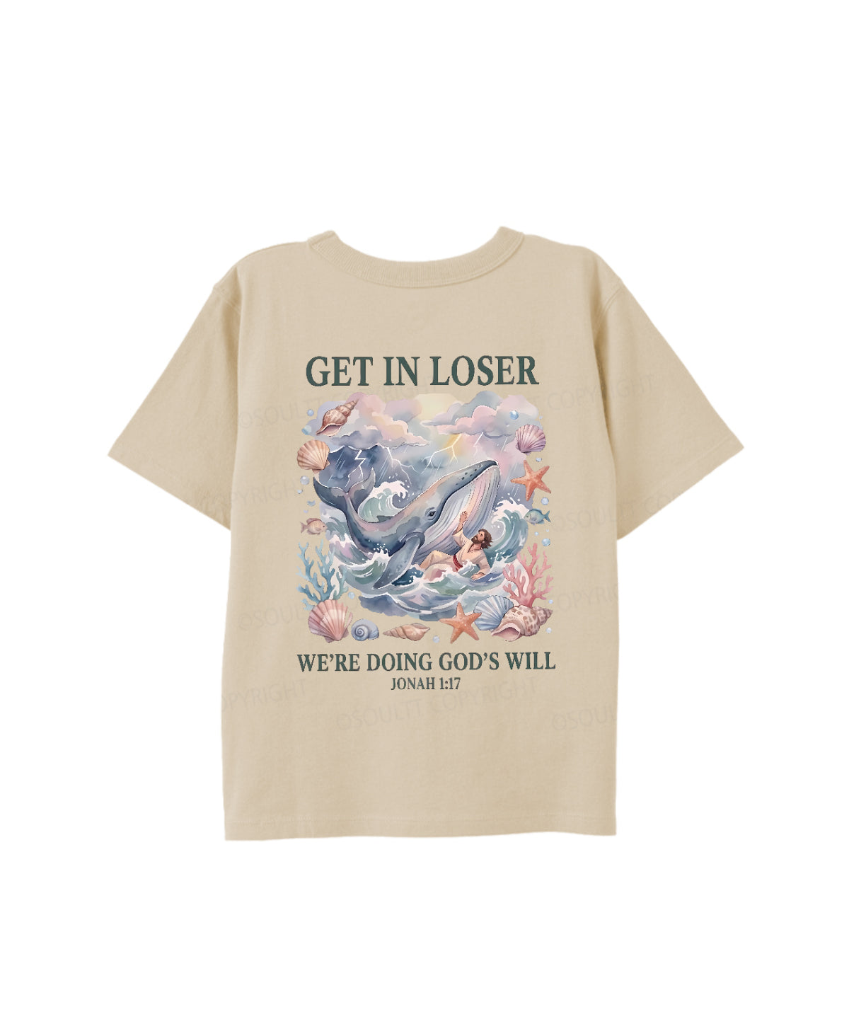 Kids We're Doing God's Will Double Sided Cotton Christian T-shirt