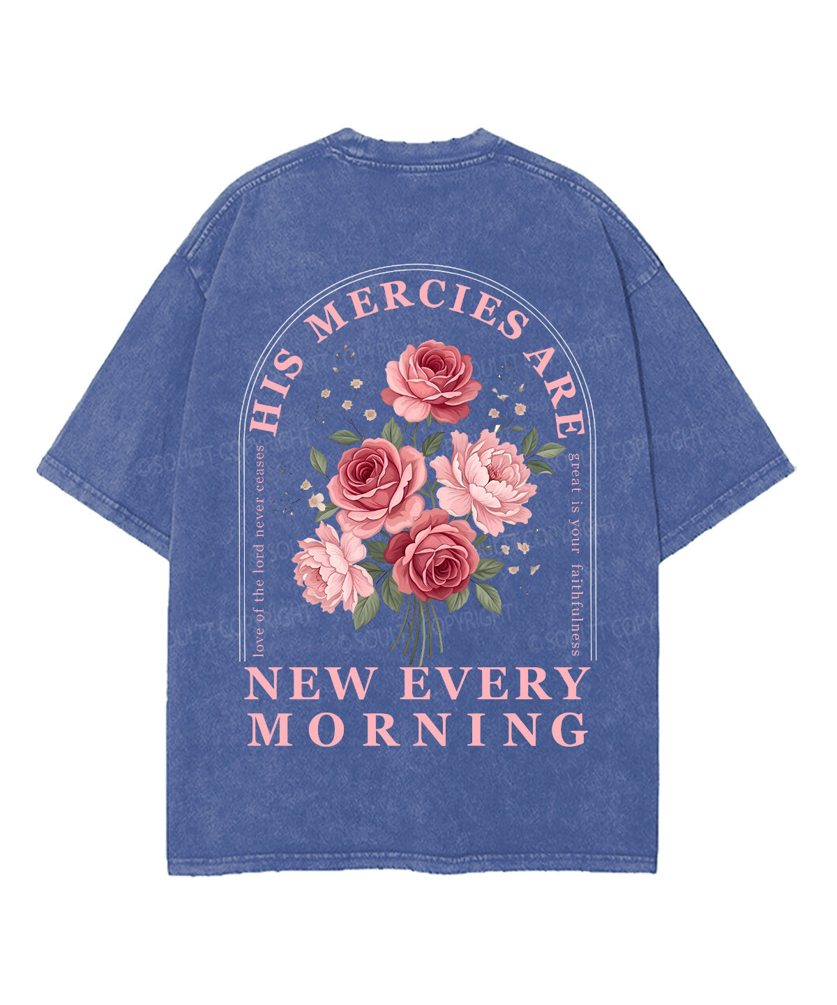 His Mercies Are New Every Morning Double Sided Unisex Washed Christian T-shirt