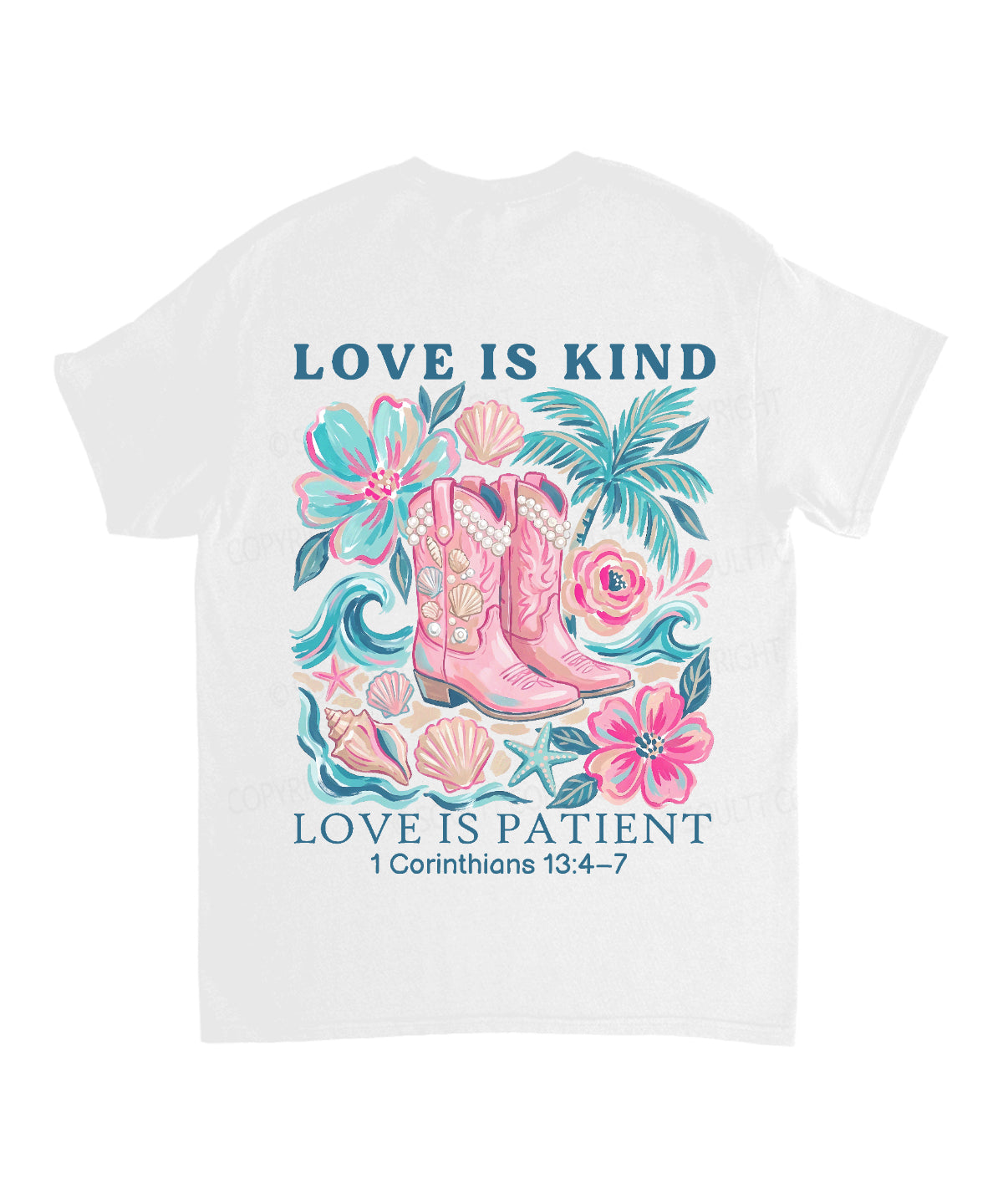 Love Is Kind Double Sided Unisex Cotton Christian T-Shirt