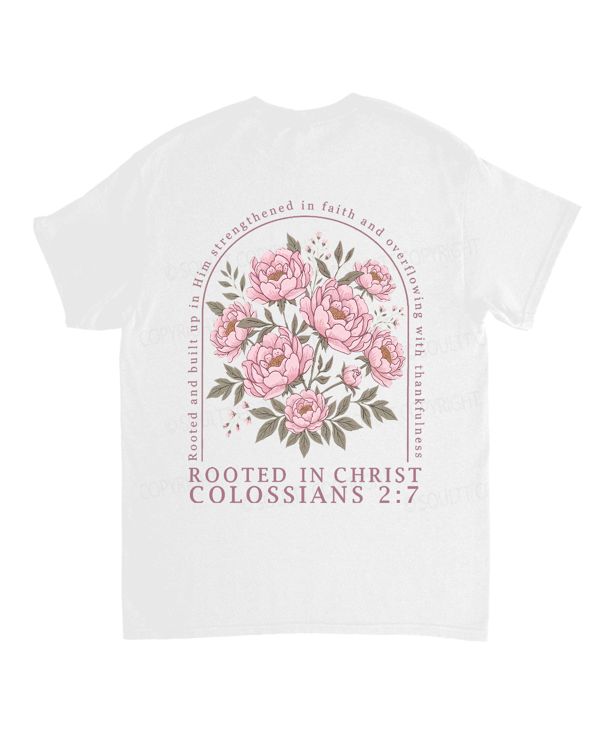 Rooted In Christ Double Sided Unisex Cotton Christian T-Shirt