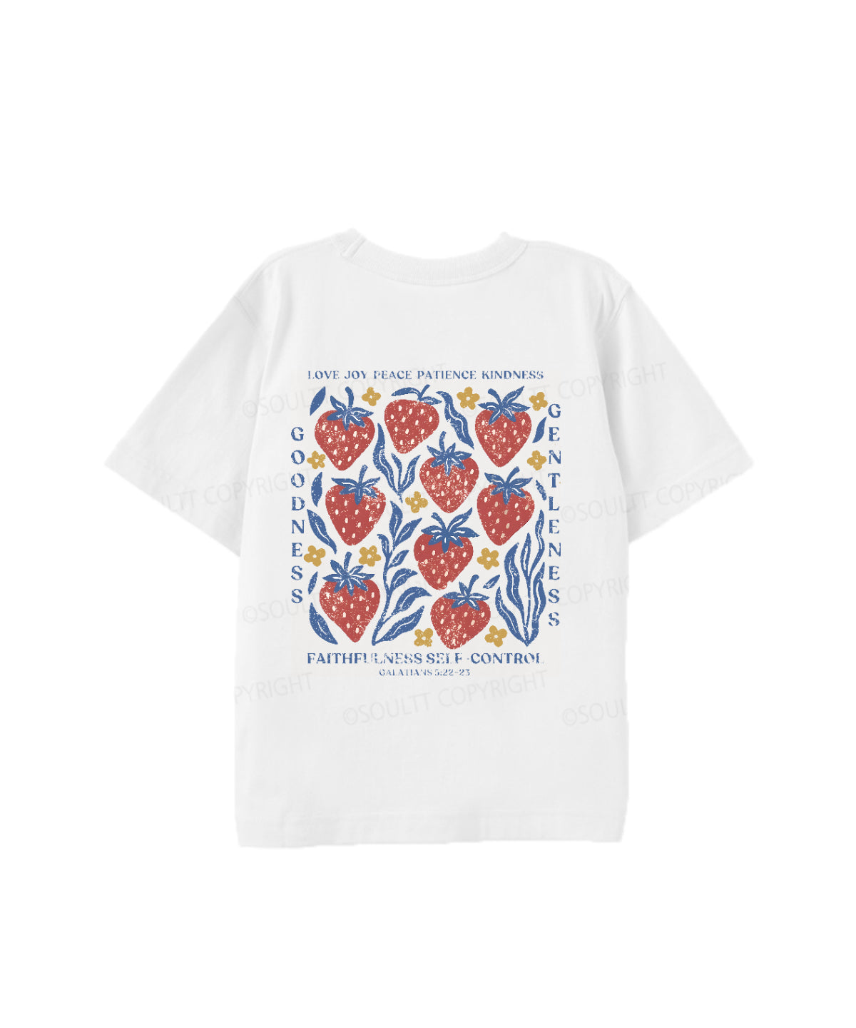 Kids Fruit Of The Spirit Double Sided Cotton Christian T-shirt