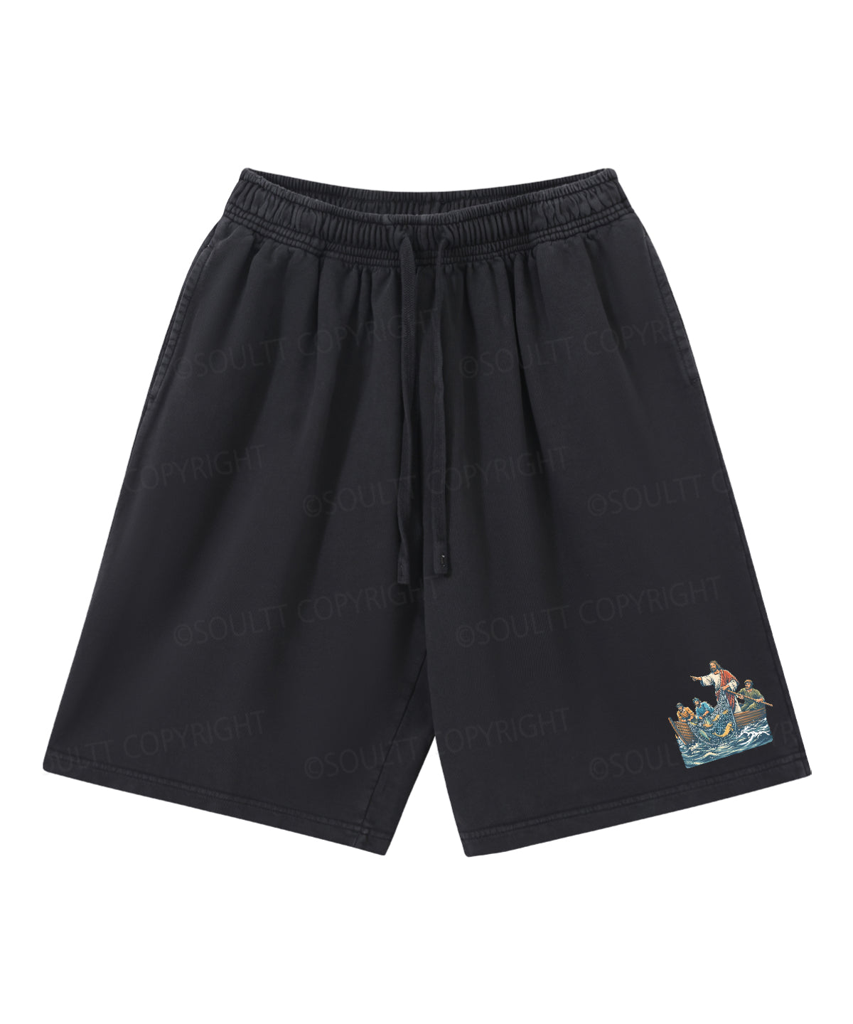 We're Going Fishing Double Sided Unisex Christian Washed T-Shirt & Shorts