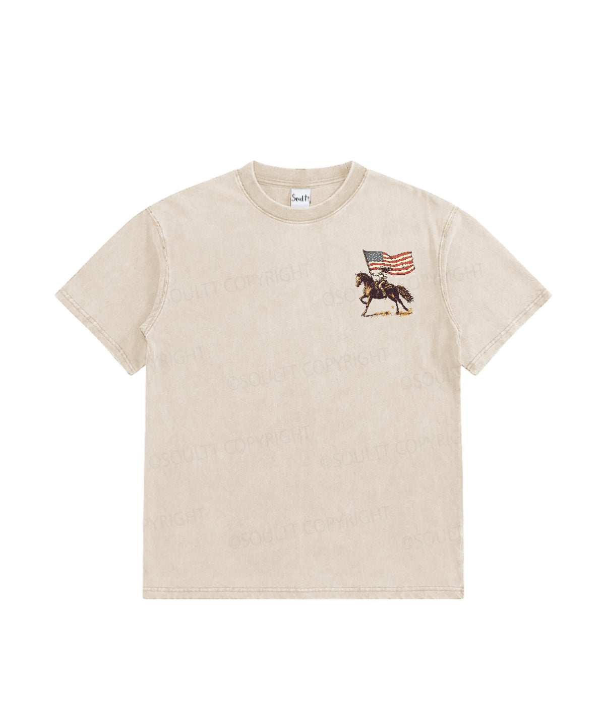 Kids One Nation Under God Double Sided Washed Christian T-shirt