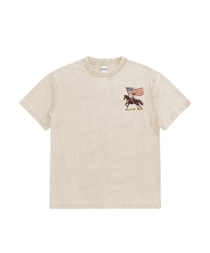 Kids One Nation Under God Double Sided Washed Christian T-shirt