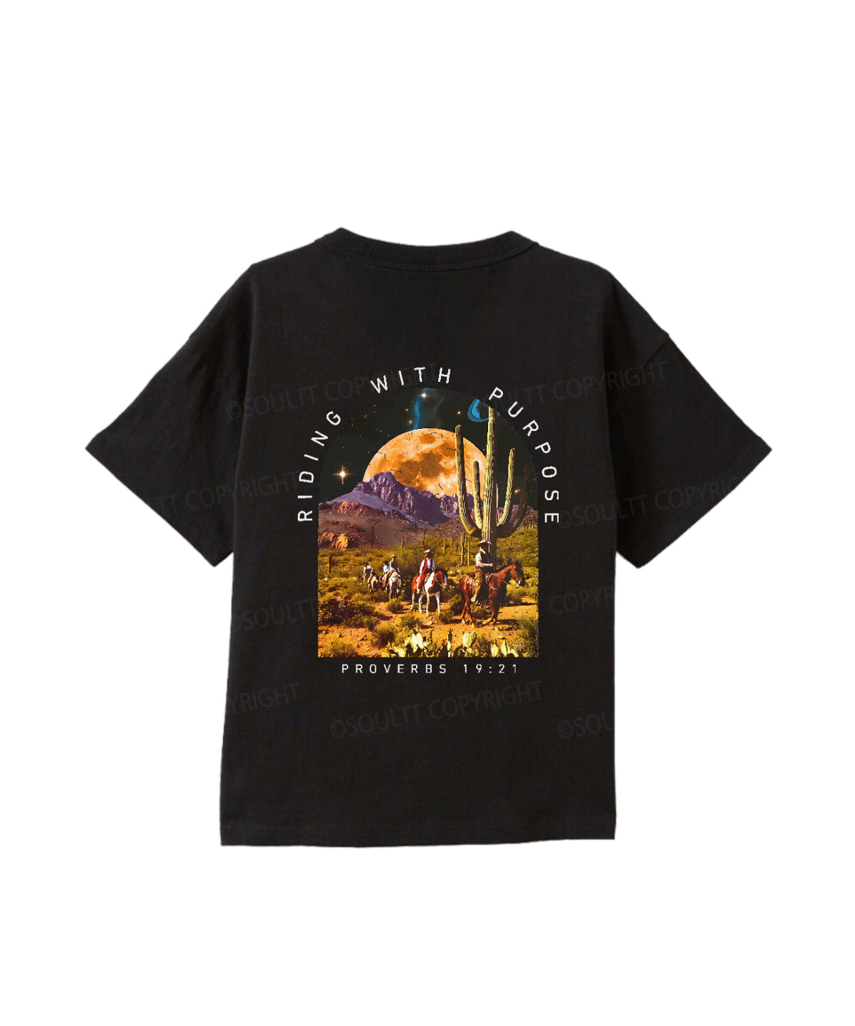 Kids Riding With Purpose Double Sided Cotton Christian T-shirt