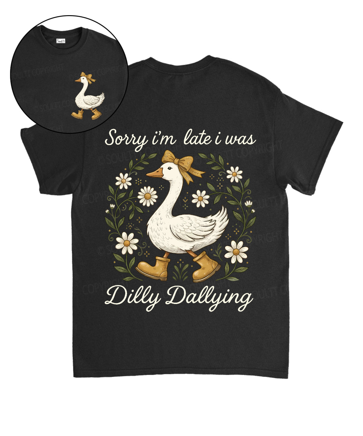 Sorry I’m Late, His Timing Not Mine Double Sided Unisex Cotton Christian T-Shirt