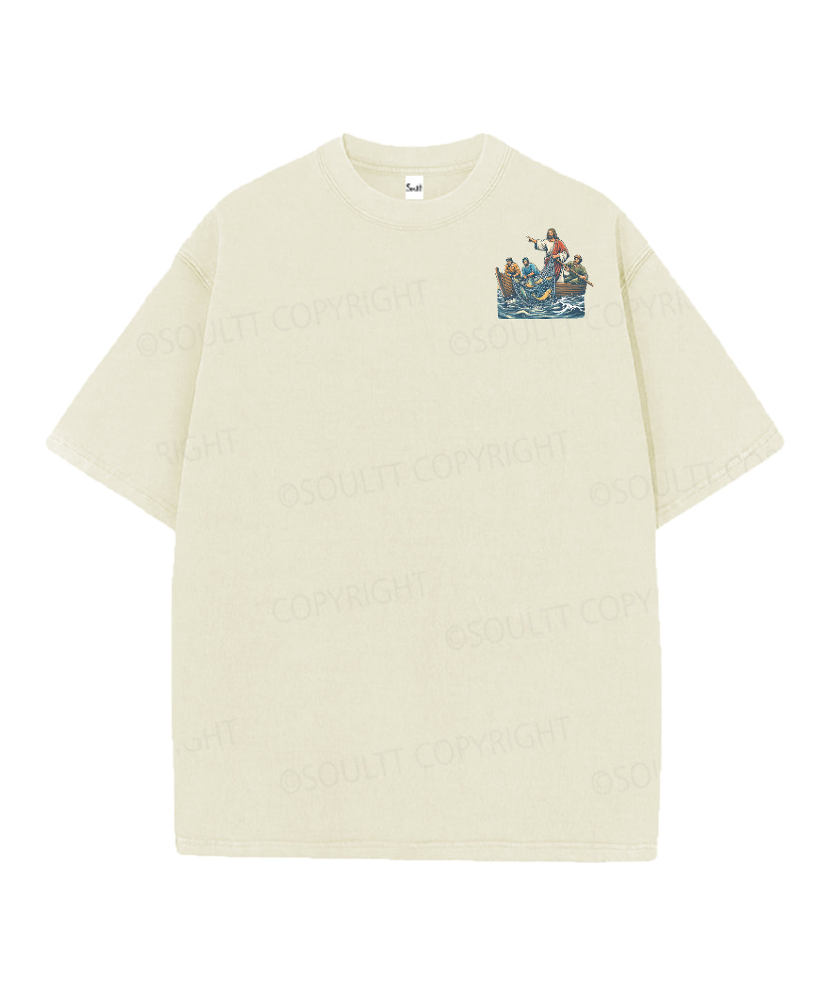 We're Going Fishing Double Sided Unisex Christian Washed T-Shirt & Shorts