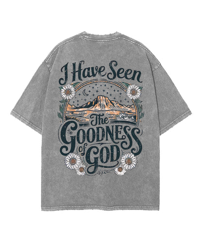 I Have Seen The Goodness Of God Double Sided Unisex Washed Christian T-shirt