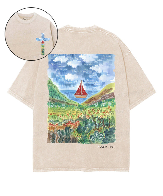 Fearfully And Wonderfully Made Double Sided Unisex Washed Christian T-shirt