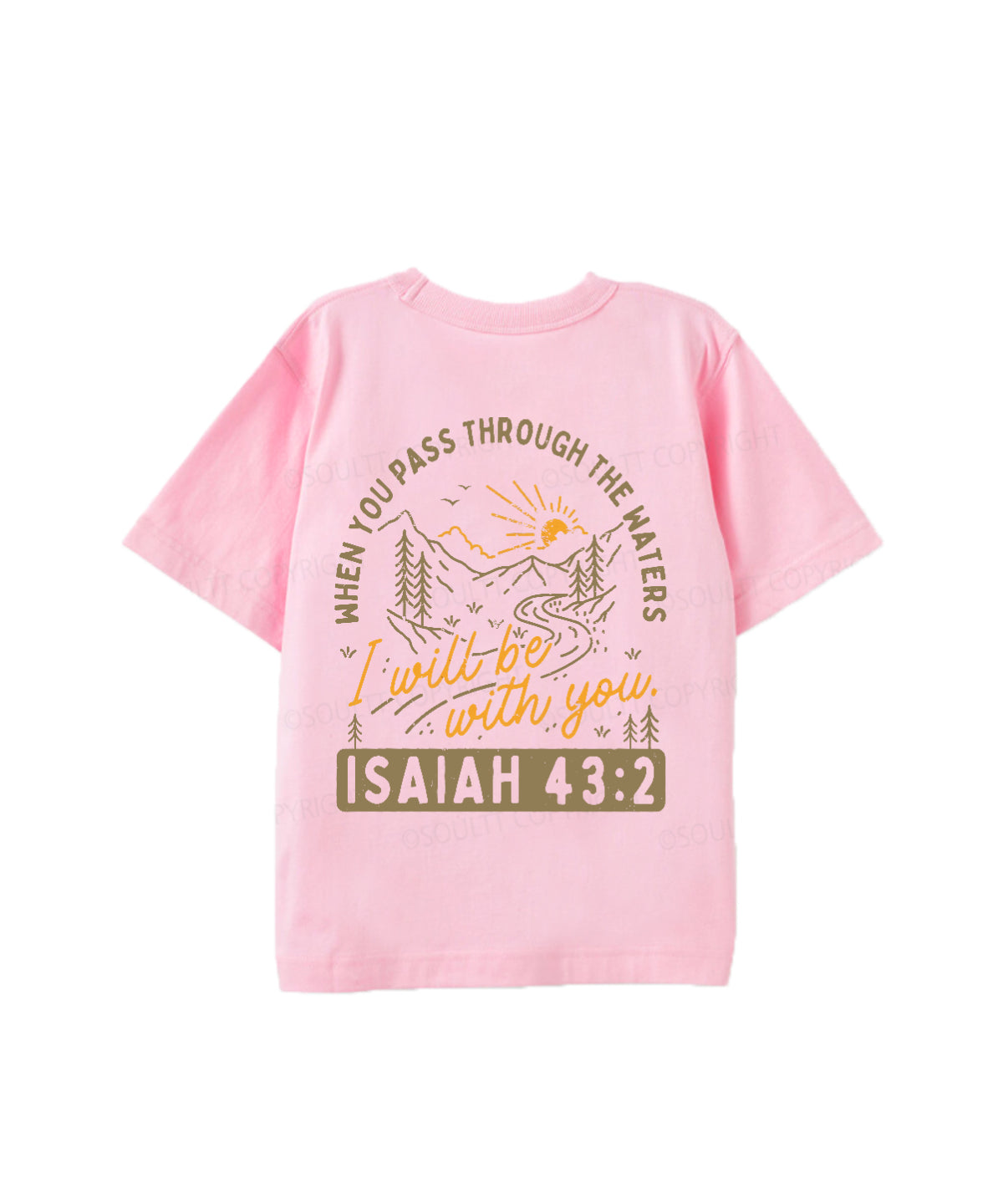 Kids I Will Be With You Double Sided Cotton Christian T-shirt