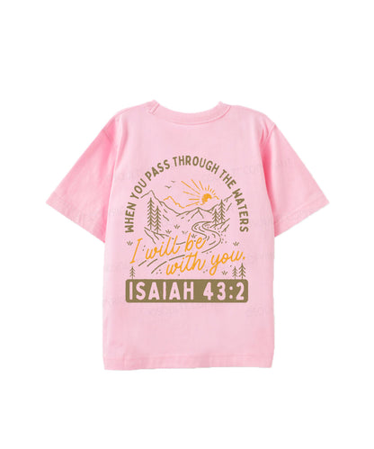 Kids I Will Be With You Double Sided Cotton Christian T-shirt