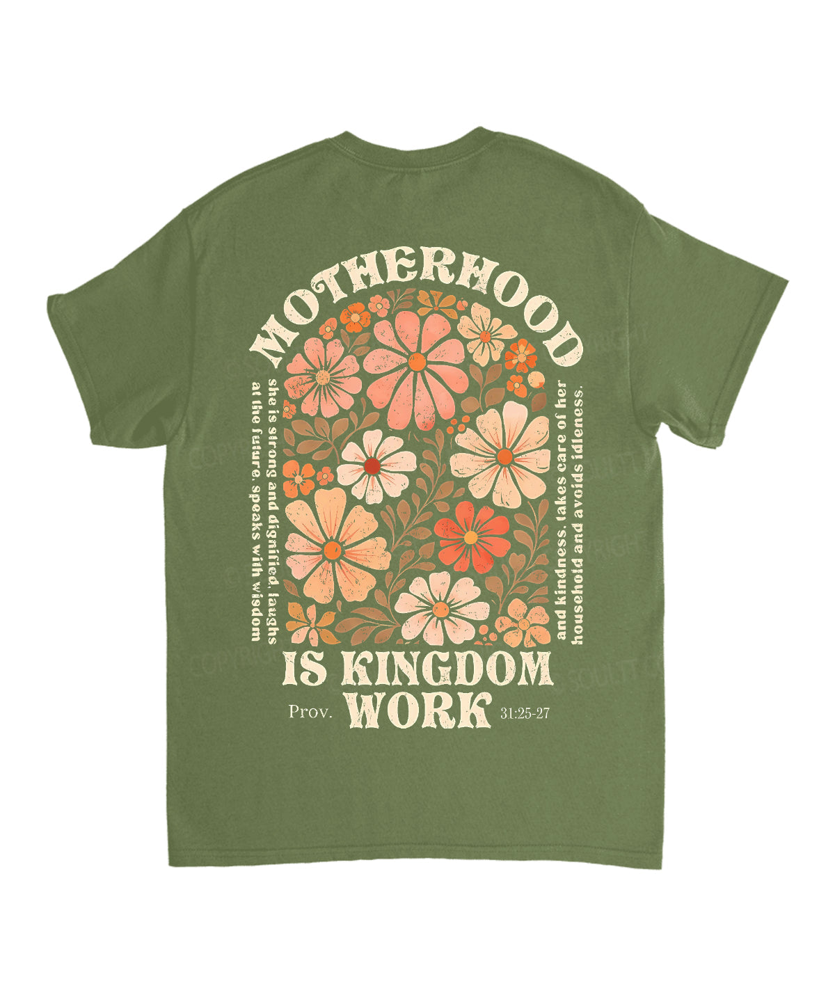 Motherhood Is Kingdom Work Double Sided Unisex Cotton Christian T-Shirt