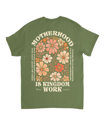 Motherhood Is Kingdom Work Double Sided Unisex Cotton Christian T-Shirt