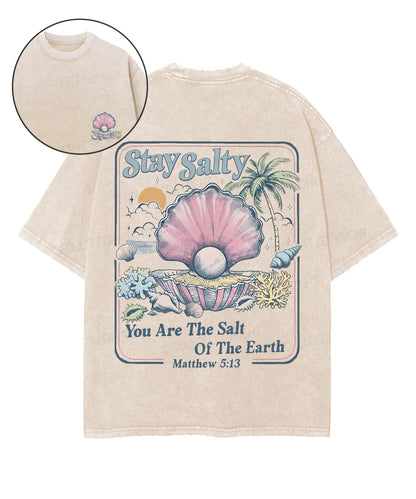 You Are The Salt Of The earth Double Sided Unisex Washed Christian T-shirt
