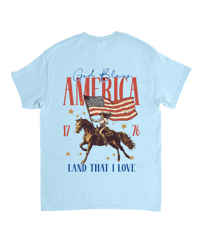 God Bless America Double Sided Unisex Cotton Christian T-Shirt