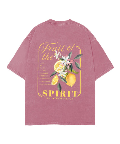 Fruit Of The Spirit Double Sided Unisex Christian Washed T-Shirt & Shorts