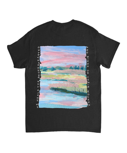 He Heals The Brokenhearted Double Sided Unisex Cotton Christian T-Shirt