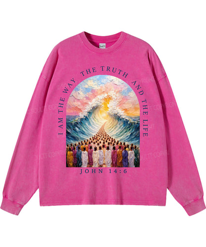I Am The Way Washed Christian Long-sleeve T-shirt