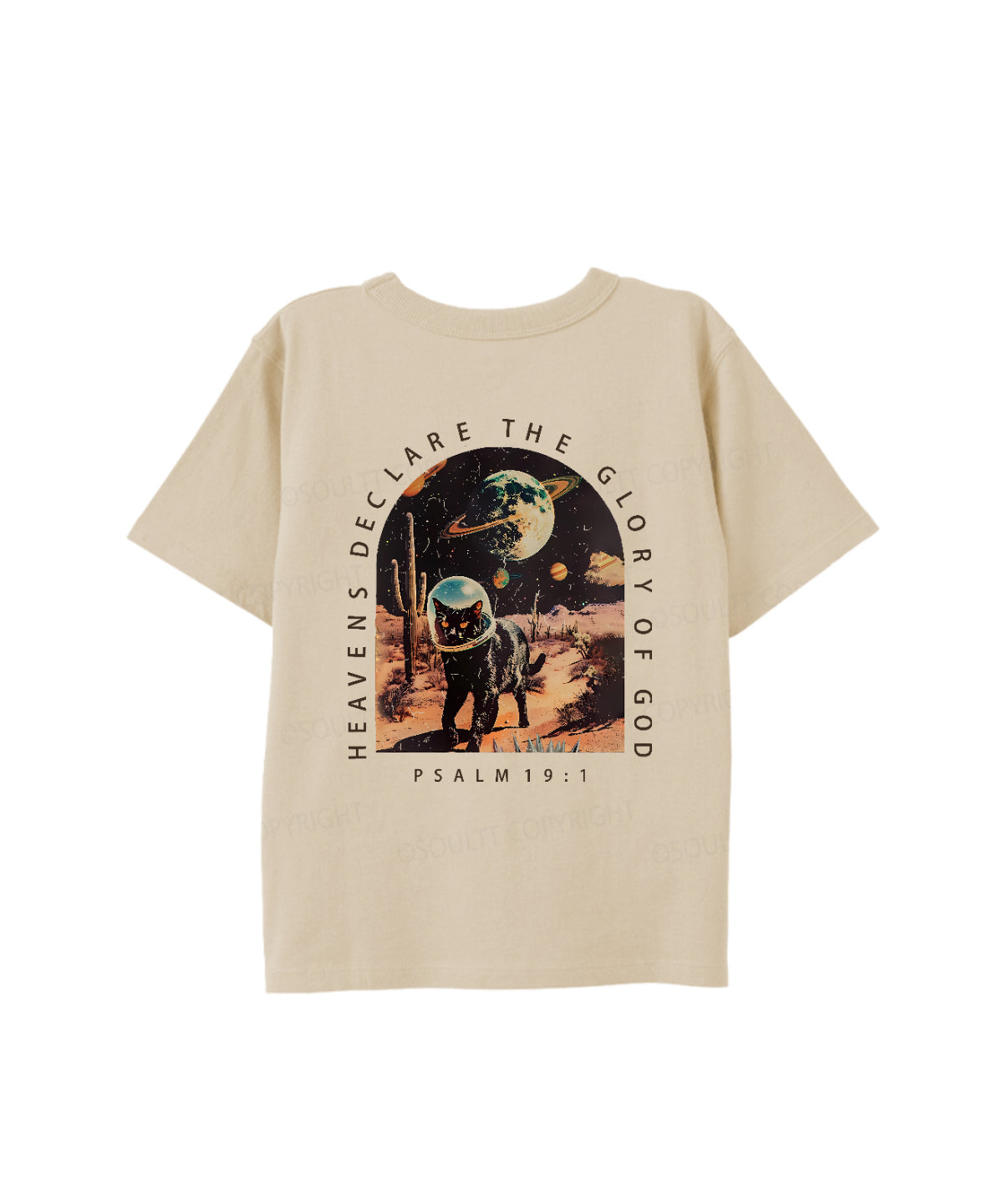 Kids Heavens Declare The Glory Of God Double Sided Cotton Christian T-shirt