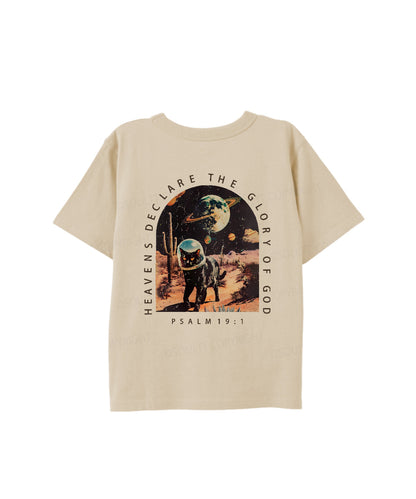 Kids Heavens Declare The Glory Of God Double Sided Cotton Christian T-shirt