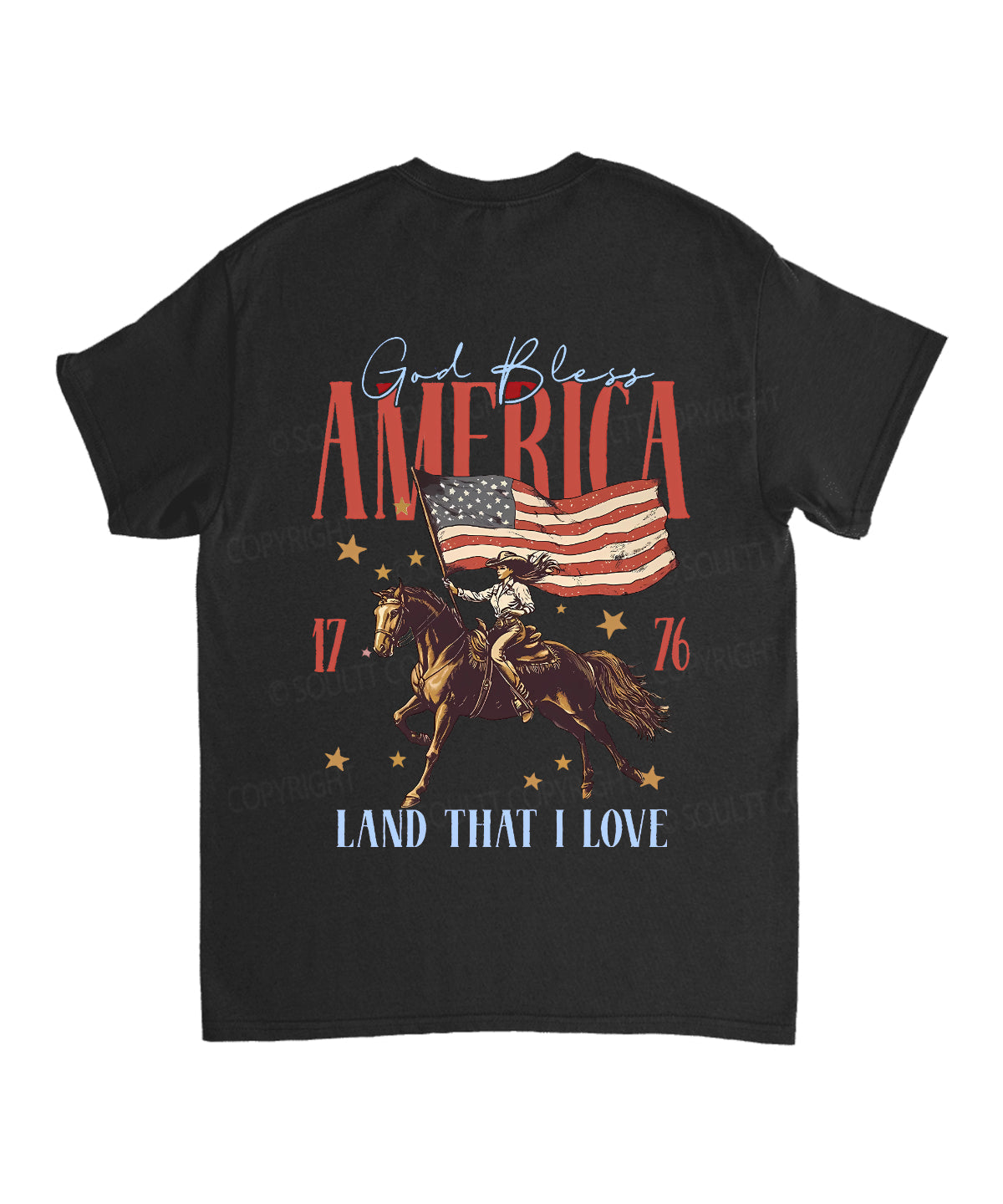 God Bless America Double Sided Unisex Cotton Christian T-Shirt