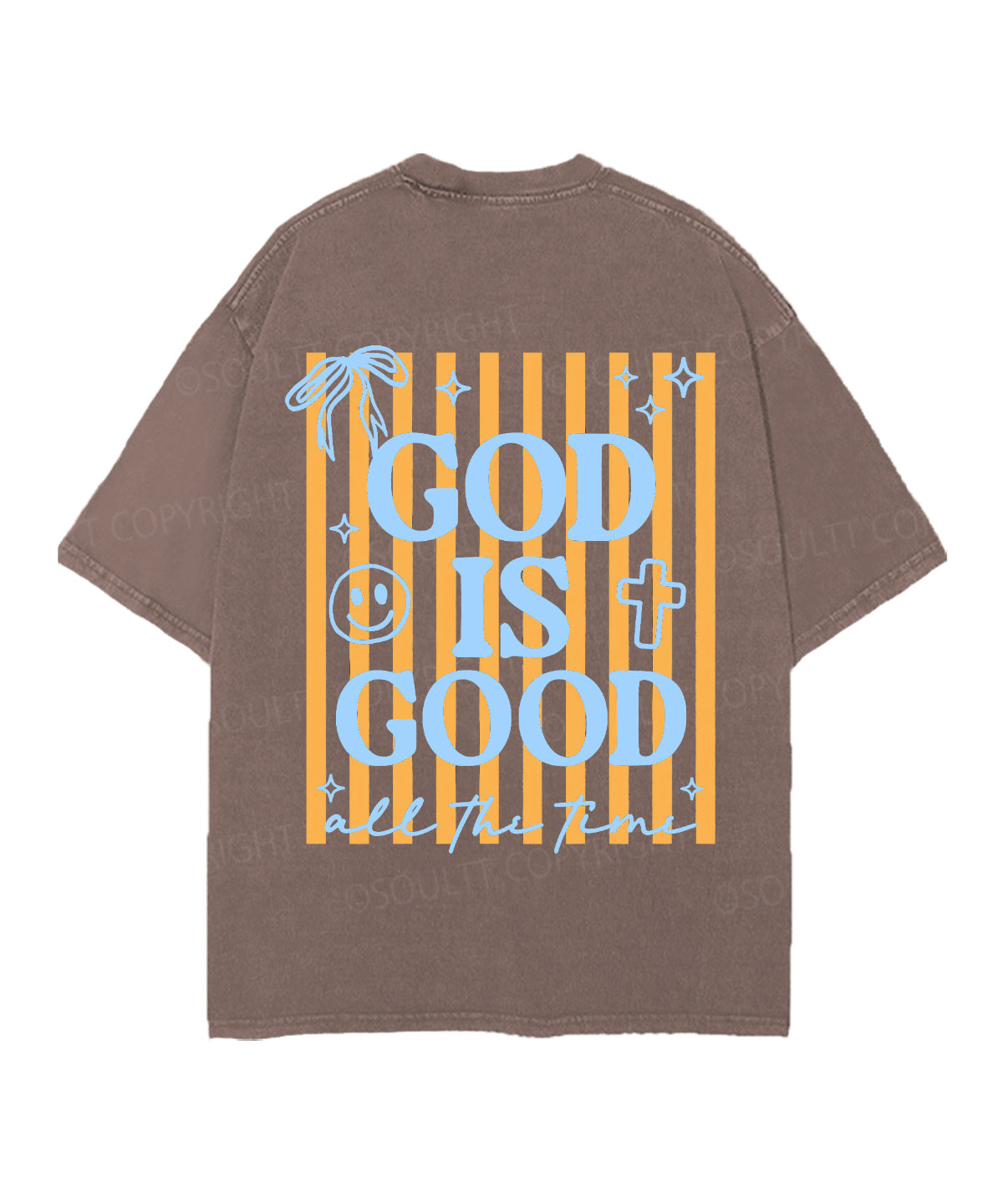 God Is Good All The Time Double Sided Unisex Christian Washed T-Shirt & Shorts