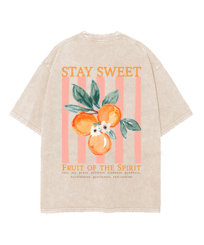 Fruit Of The Spirit Double Sided Unisex Washed Christian T-shirt
