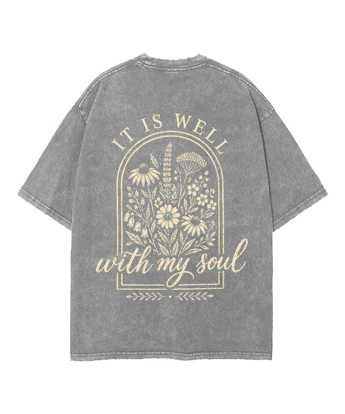 It Is Well With My Soul Double Sided Unisex Washed Christian T-shirt