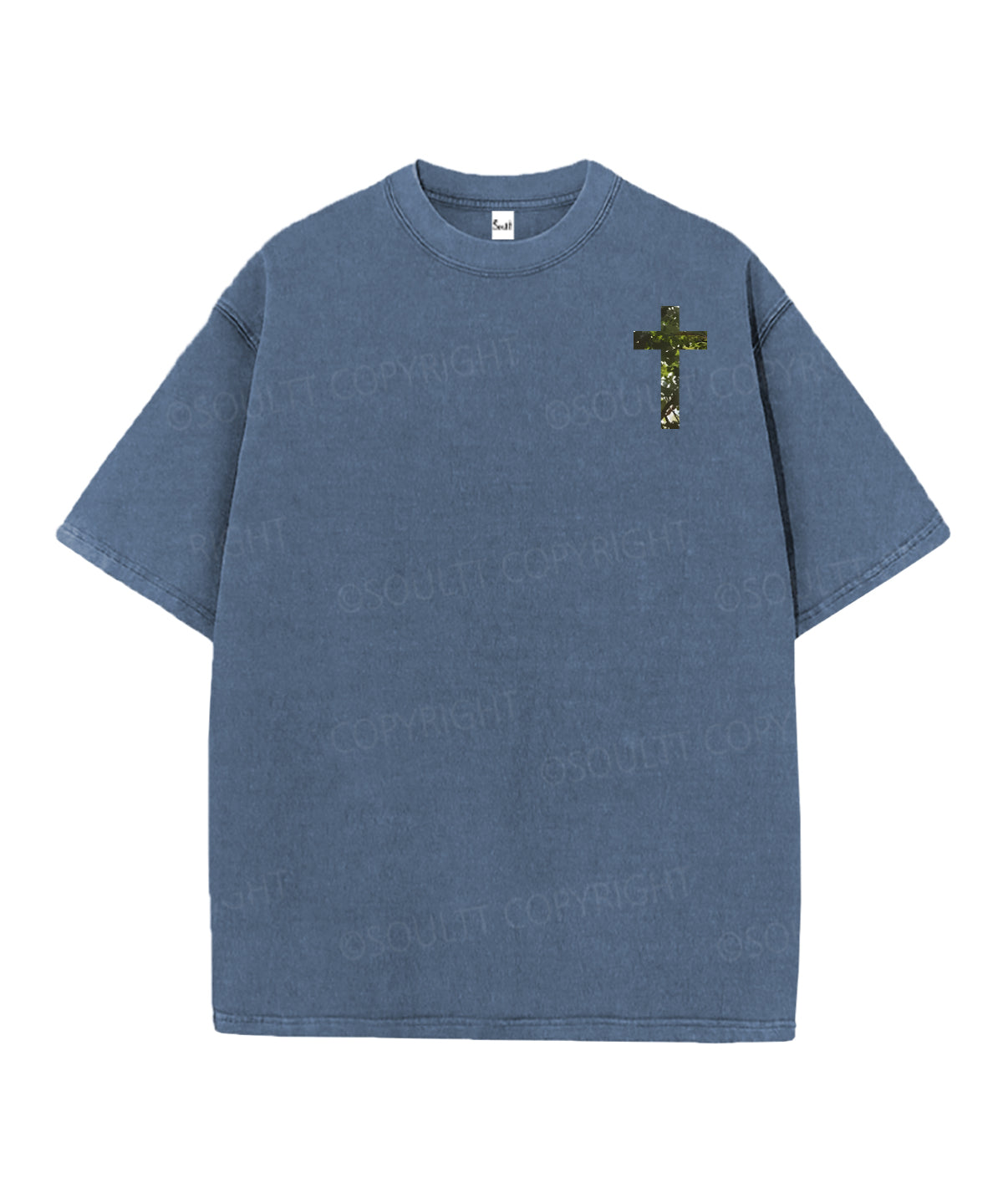 Rooted In Christ Double Sided Unisex Christian Washed T-Shirt & Shorts