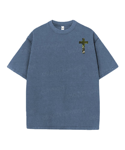 Rooted In Christ Double Sided Unisex Christian Washed T-Shirt & Shorts