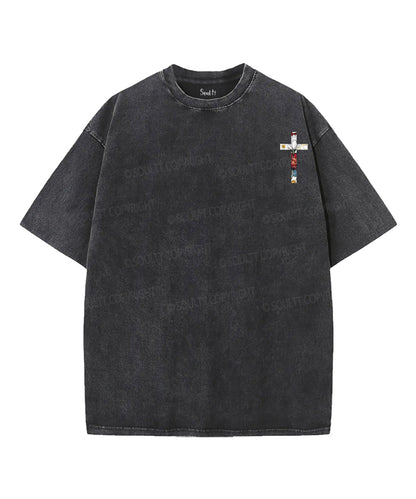 Faith Freedom 250 Years Double Sided Unisex Washed Christian T-shirt