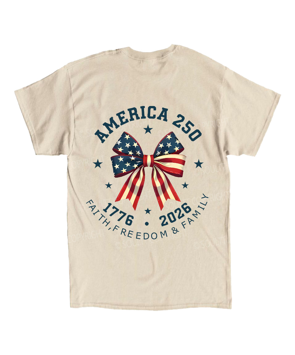 250 Years America Anniversary Double Sided Unisex Cotton Christian T-Shirt