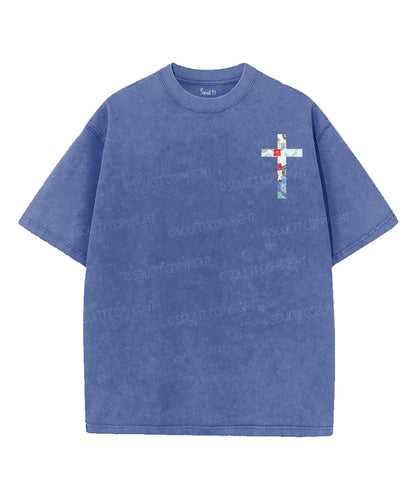 Light Of The World Double Sided Unisex Washed Christian T-shirt