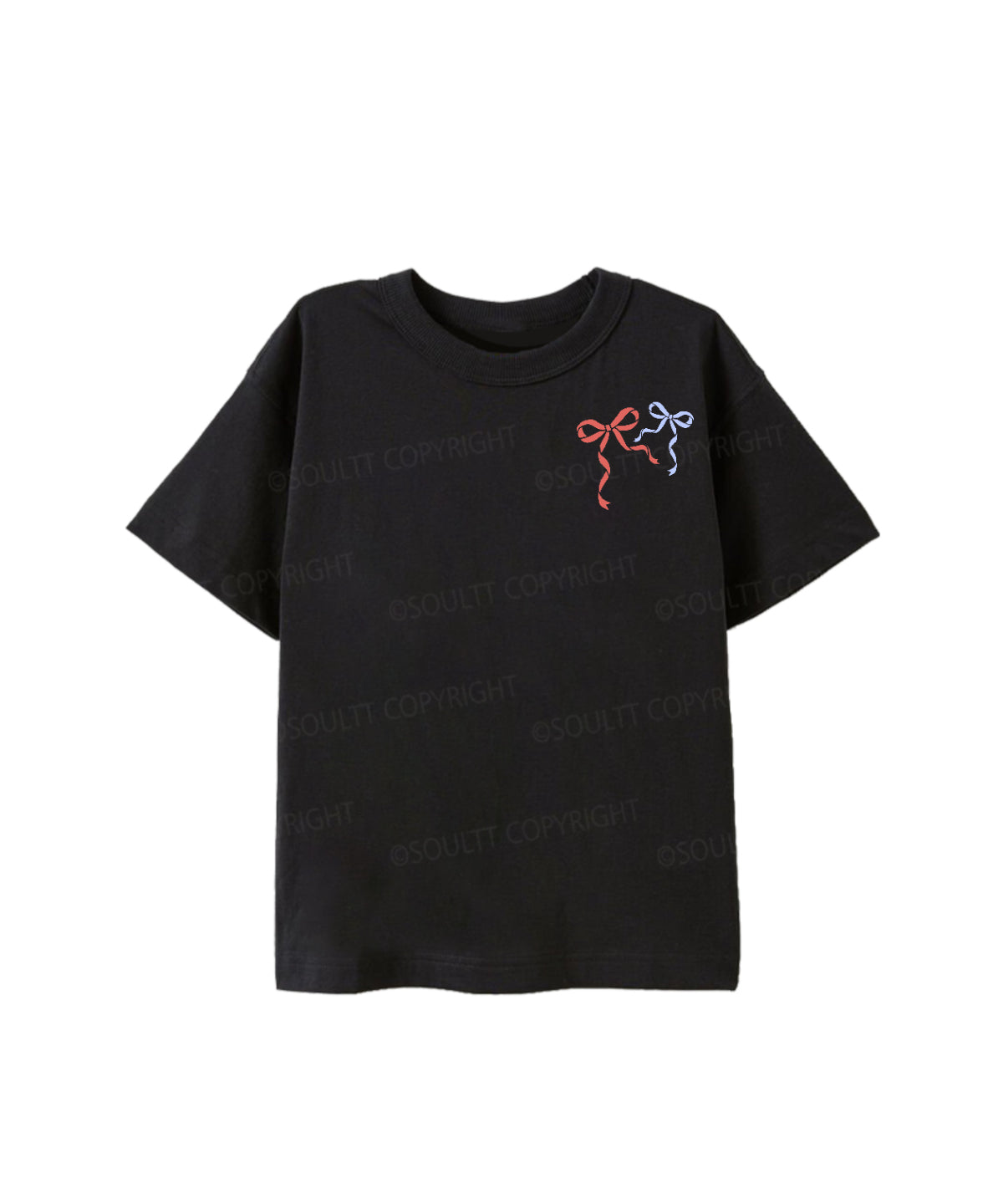 Kids Land Of The Free Because Of The Brave Double Sided Cotton Christian T-shirt