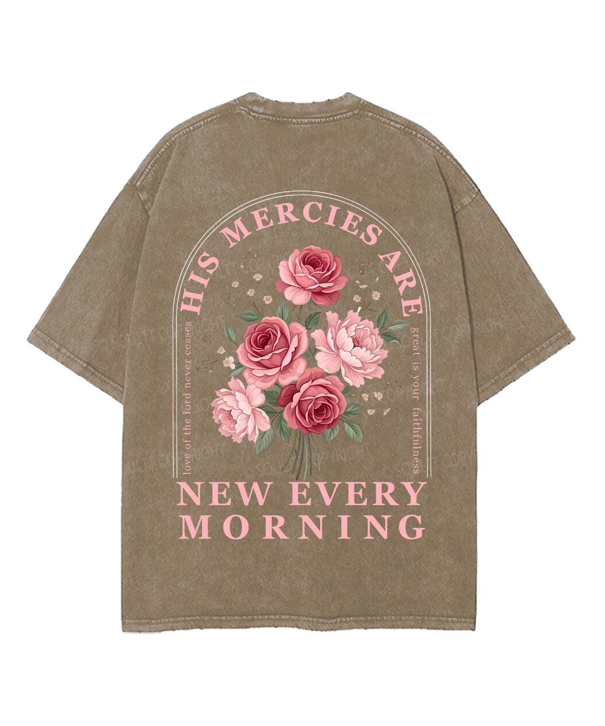 His Mercies Are New Every Morning Double Sided Unisex Washed Christian T-shirt