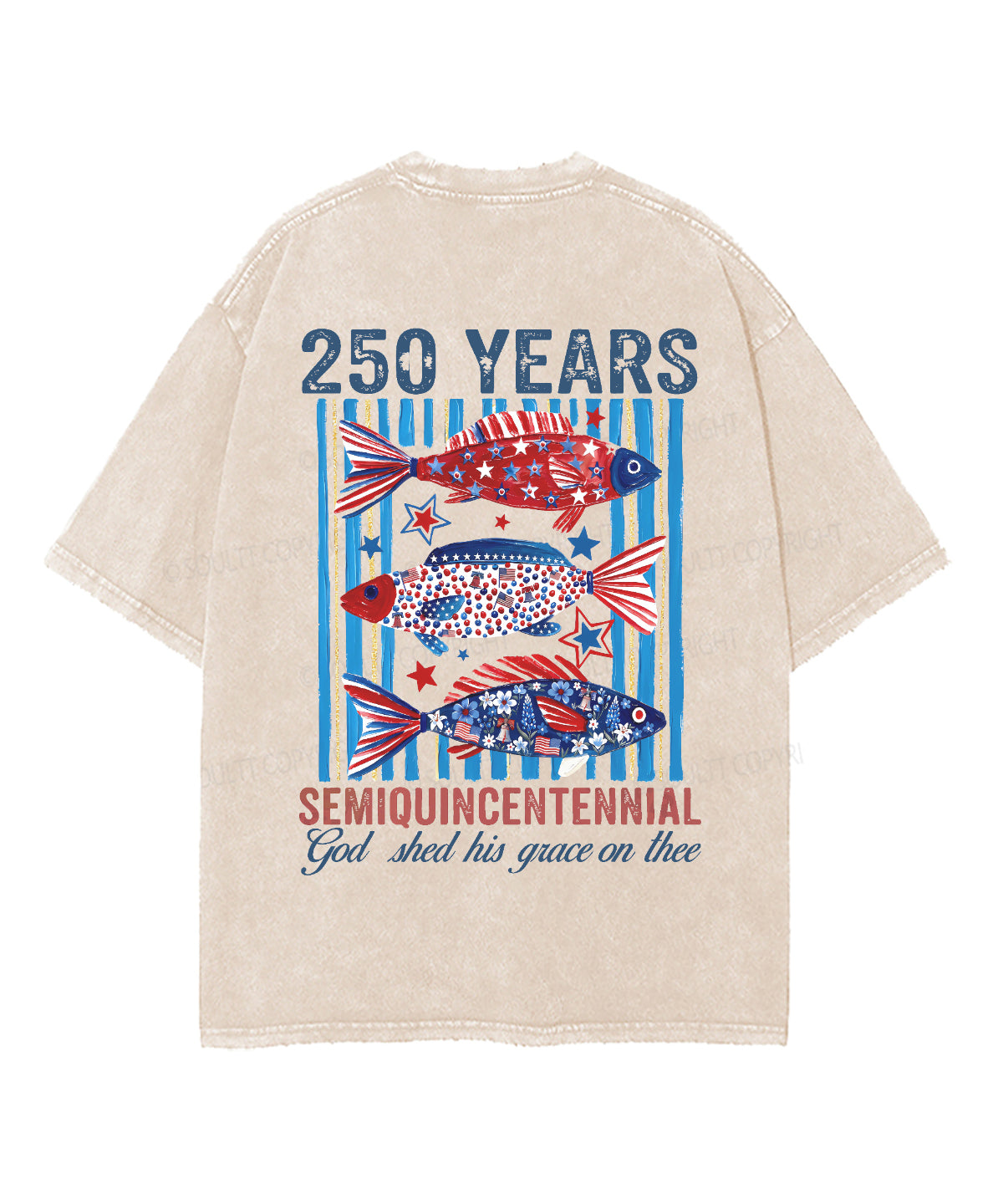 God Shed His Grace On Thee Double Sided Unisex Washed Christian T-shirt